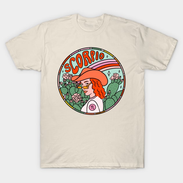 Scorpio Cowgirl T-Shirt by Doodle by Meg